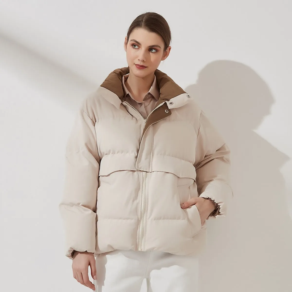 FashionSierra - Womens Fashion Loose Puffer Jacket