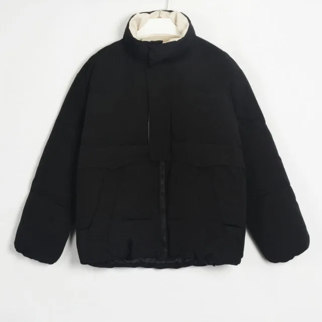 FashionSierra - Womens Fashion Loose Puffer Jacket