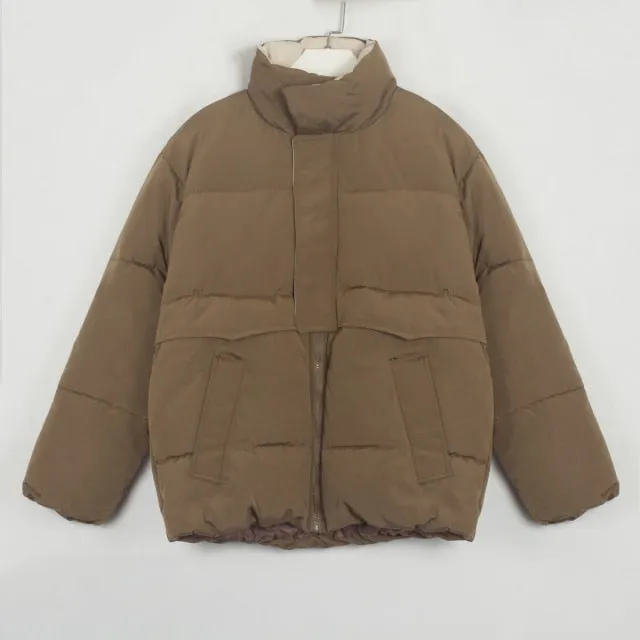 FashionSierra - Womens Fashion Loose Puffer Jacket