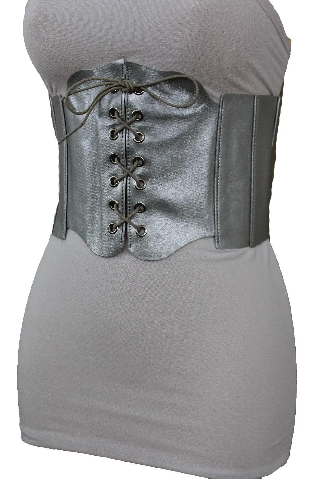 Faux Leather Wide Sexy High Waisted Corset Belt