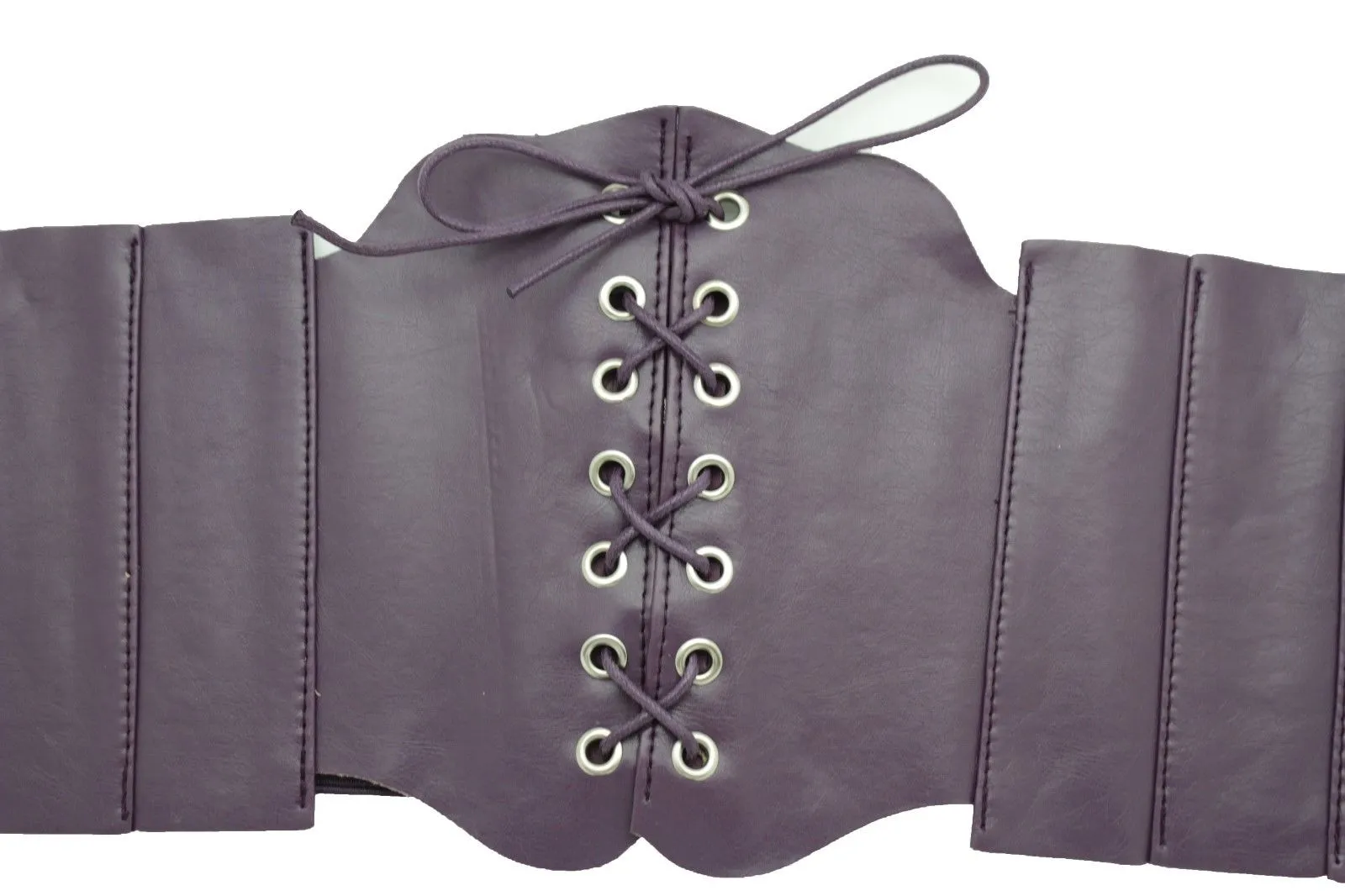 Faux Leather Wide Sexy High Waisted Corset Belt