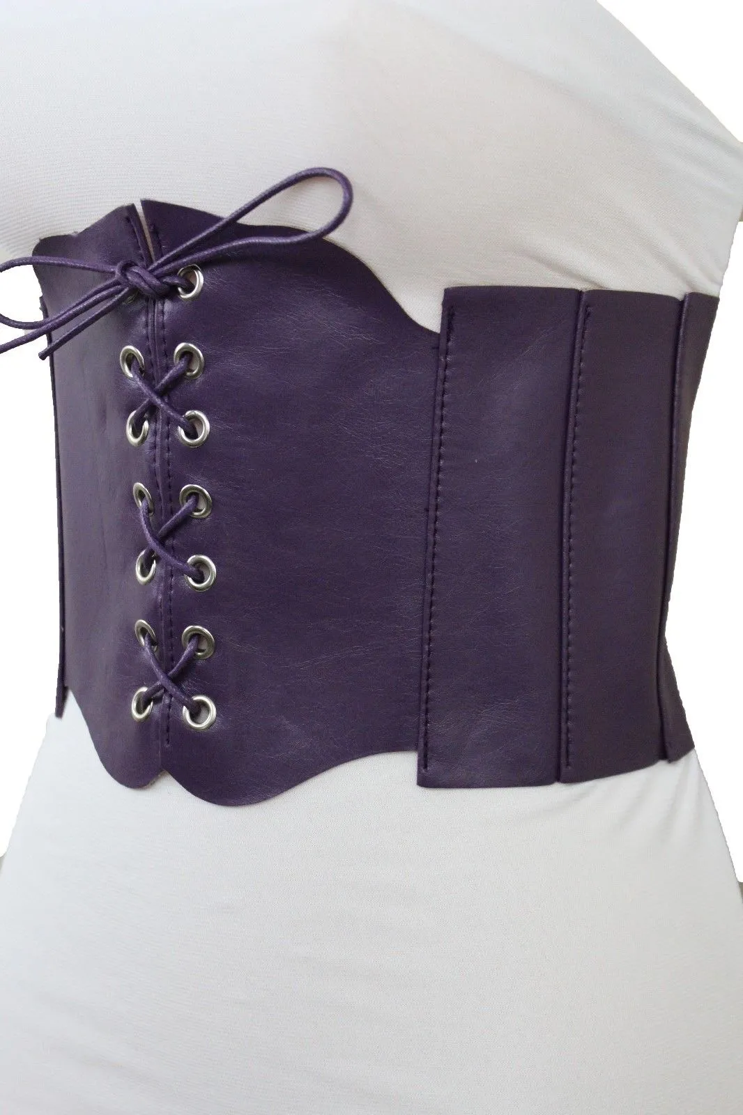 Faux Leather Wide Sexy High Waisted Corset Belt