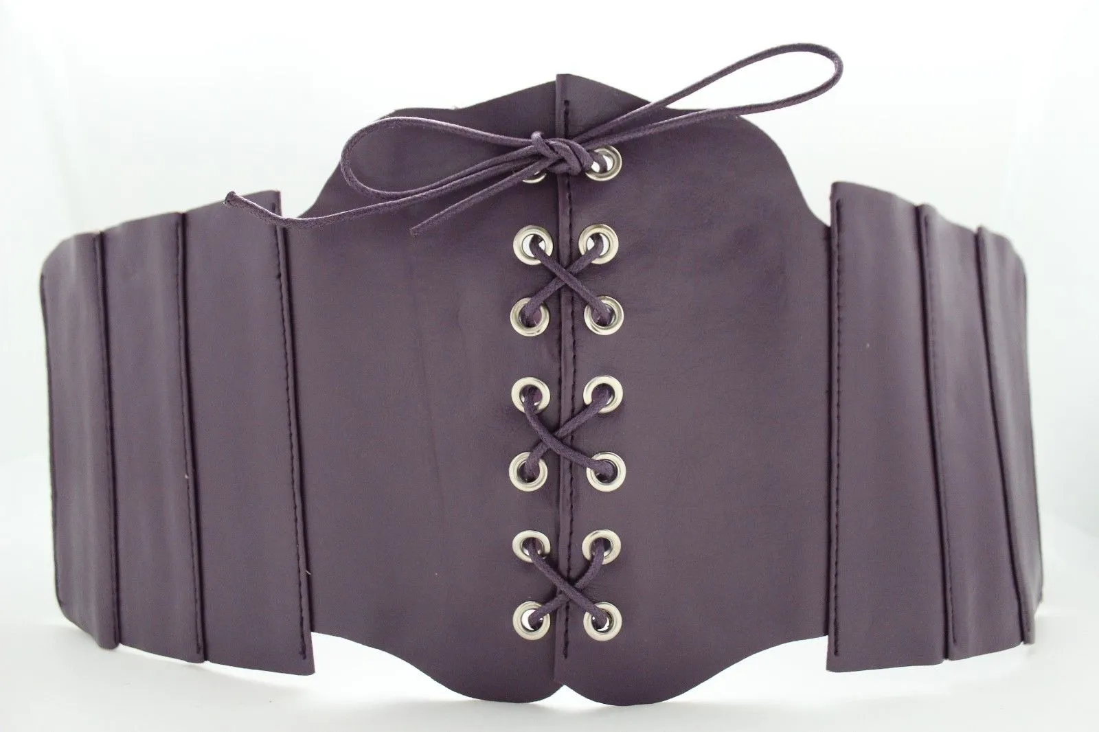 Faux Leather Wide Sexy High Waisted Corset Belt