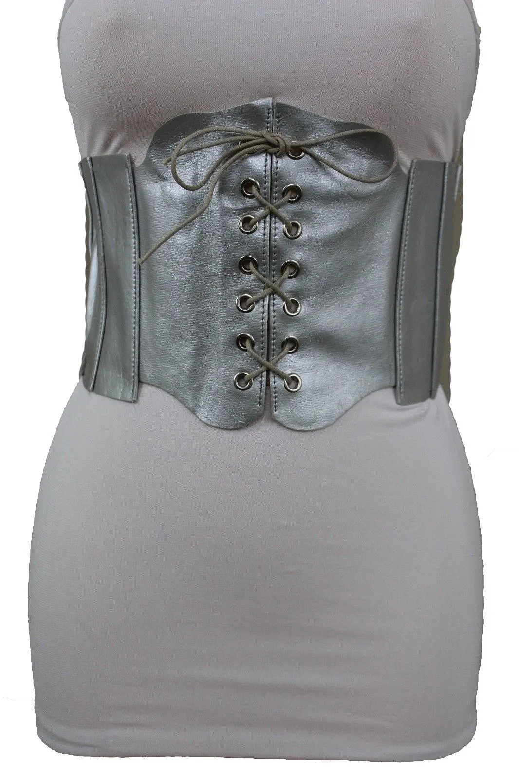 Faux Leather Wide Sexy High Waisted Corset Belt