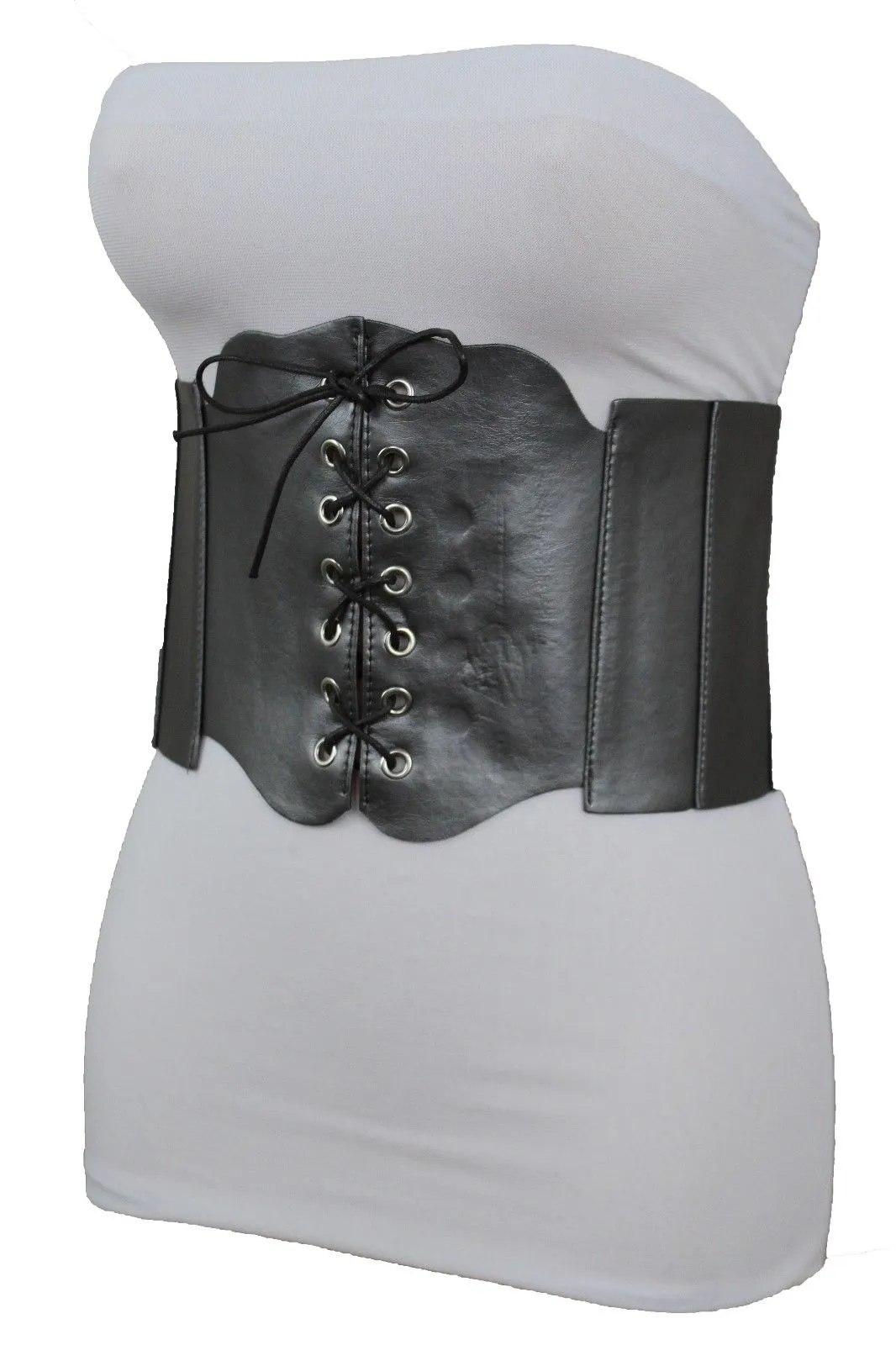 Faux Leather Wide Sexy High Waisted Corset Belt