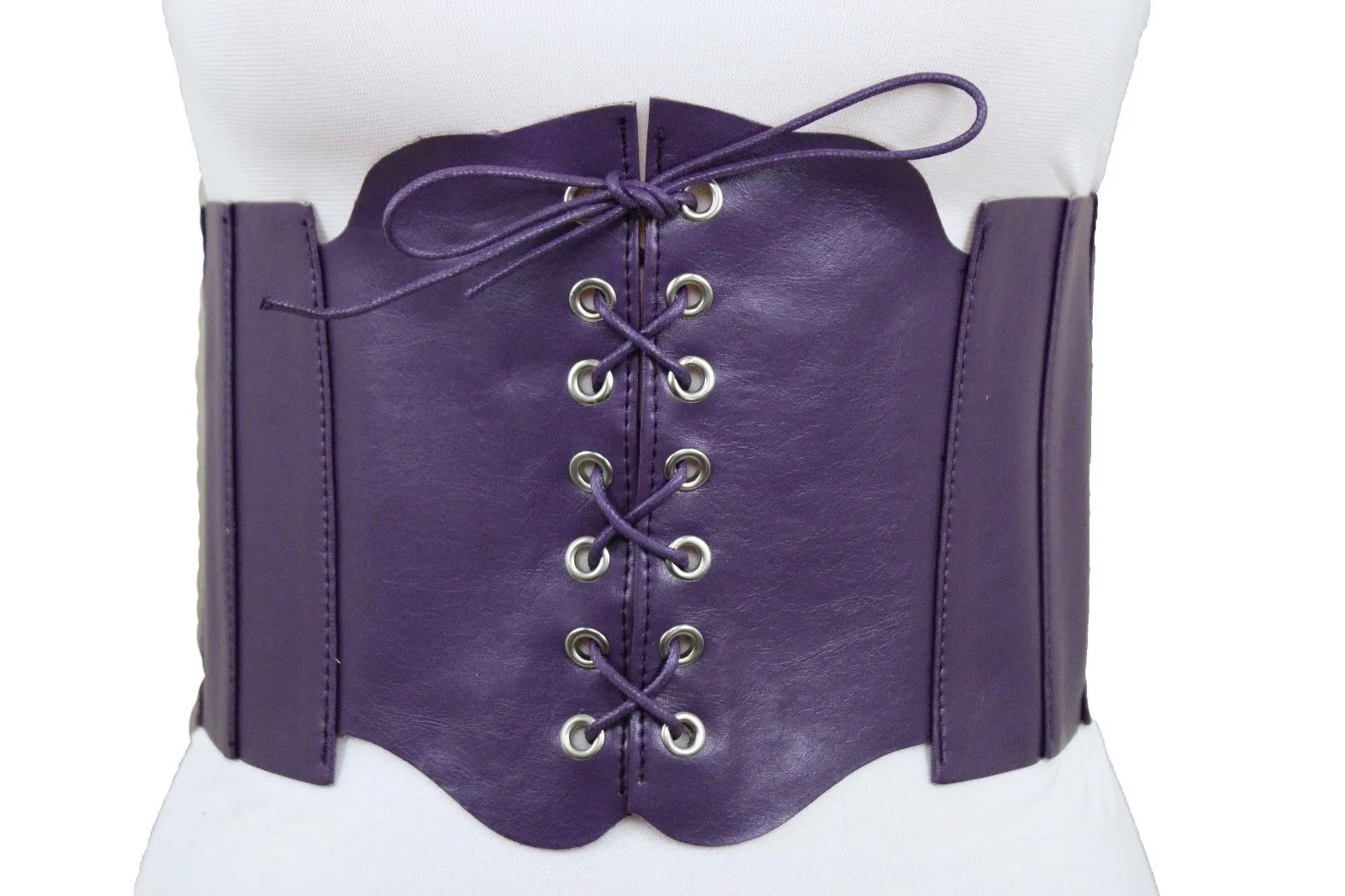 Faux Leather Wide Sexy High Waisted Corset Belt