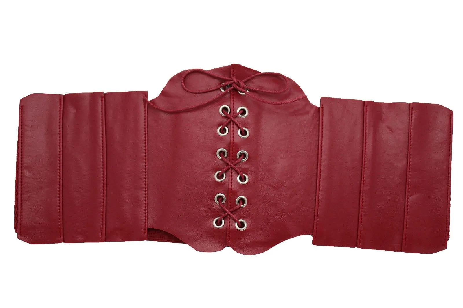 Faux Leather Wide Sexy High Waisted Corset Belt