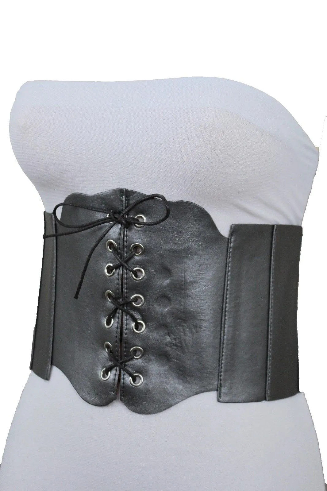 Faux Leather Wide Sexy High Waisted Corset Belt
