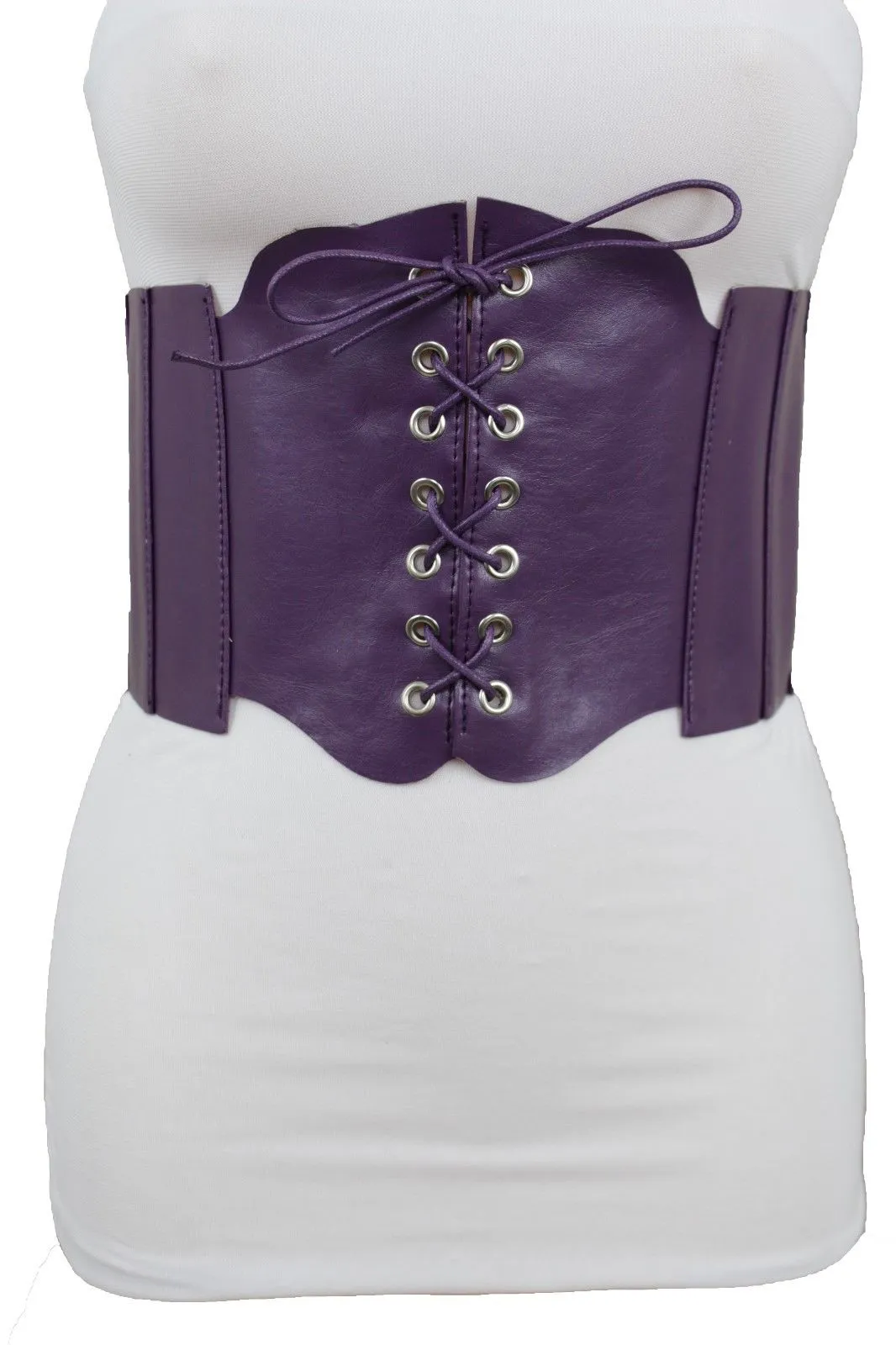 Faux Leather Wide Sexy High Waisted Corset Belt
