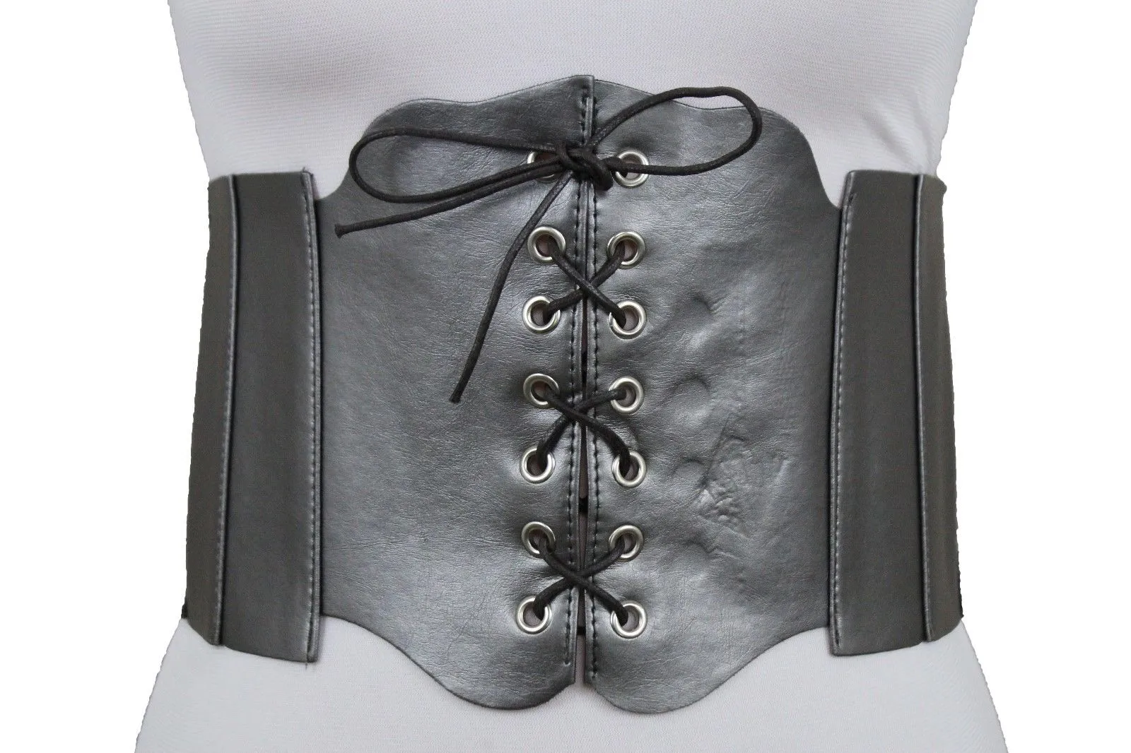 Faux Leather Wide Sexy High Waisted Corset Belt