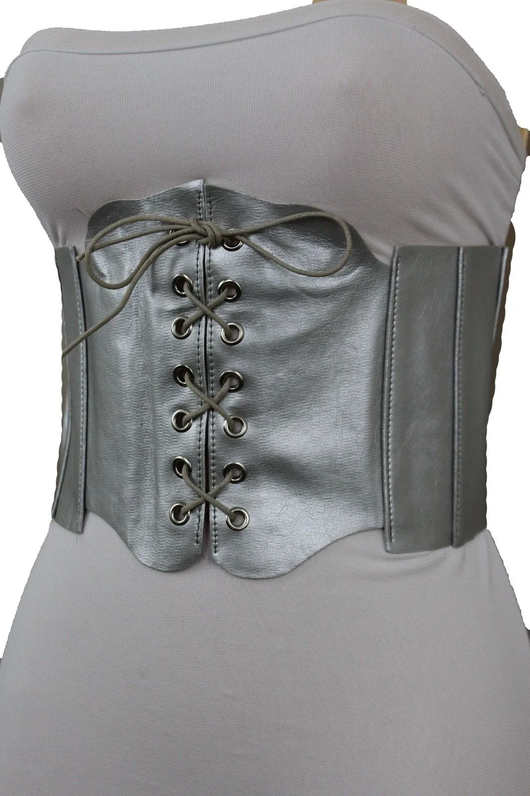 Faux Leather Wide Sexy High Waisted Corset Belt