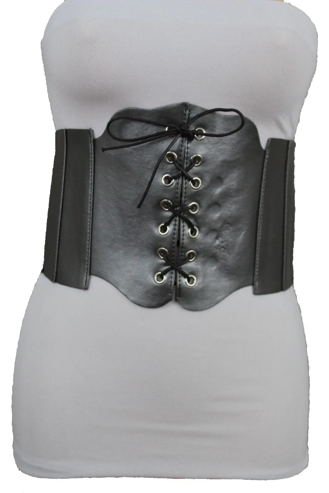 Faux Leather Wide Sexy High Waisted Corset Belt