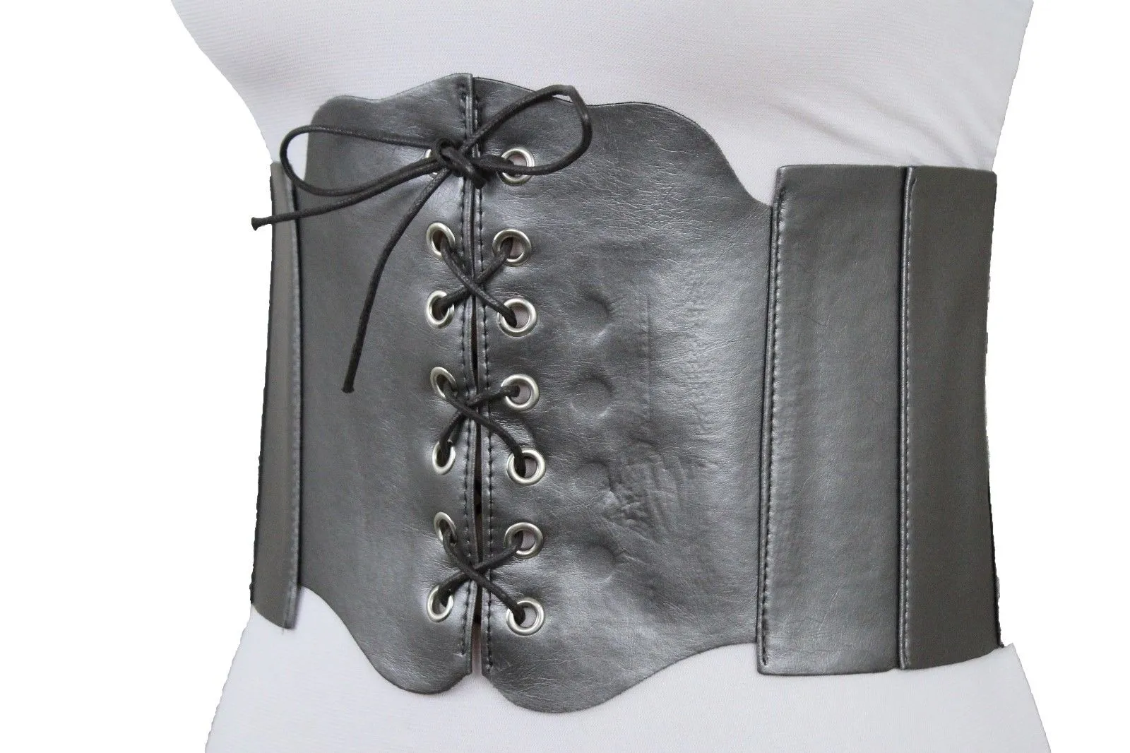 Faux Leather Wide Sexy High Waisted Corset Belt
