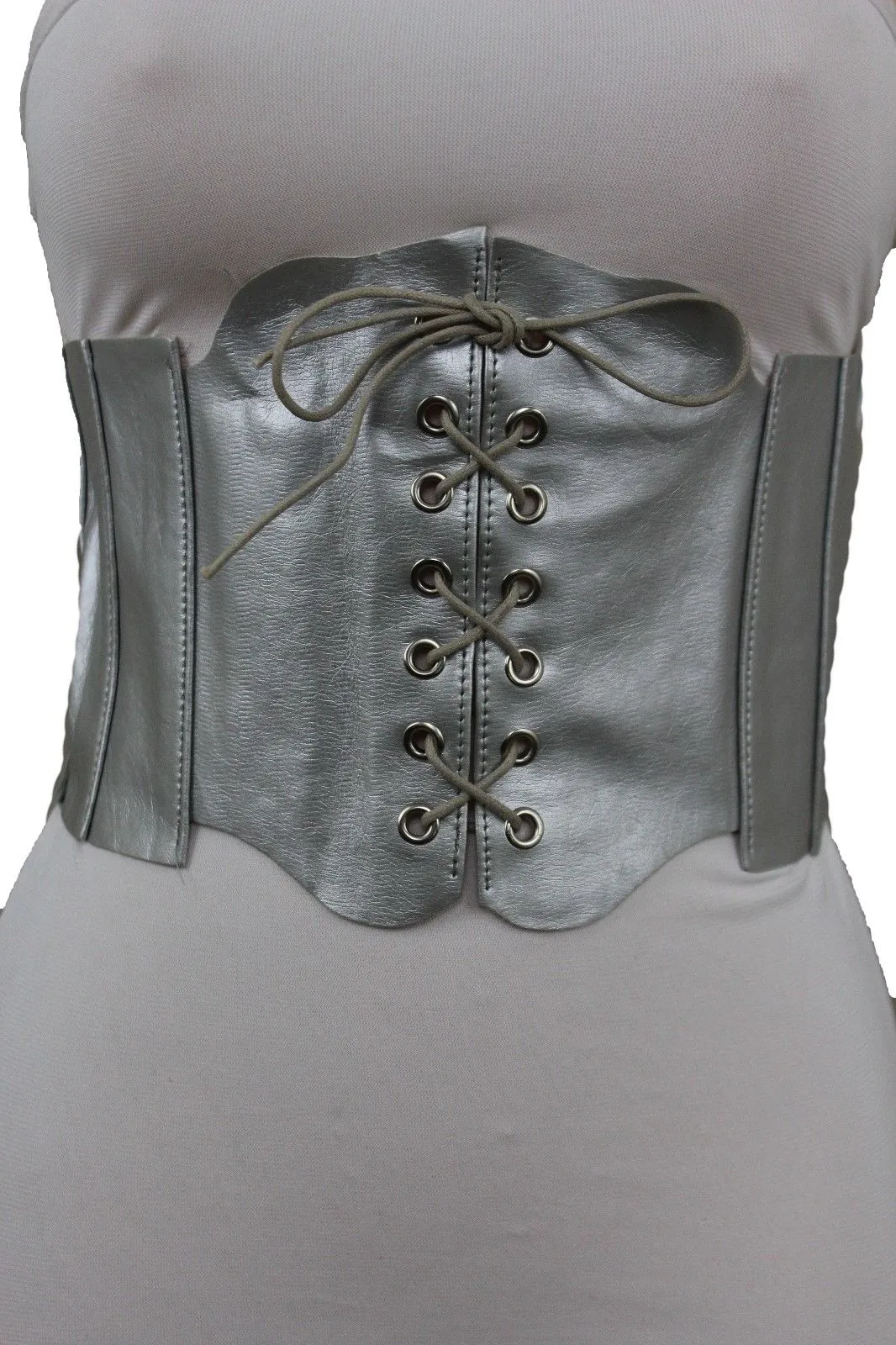 Faux Leather Wide Sexy High Waisted Corset Belt