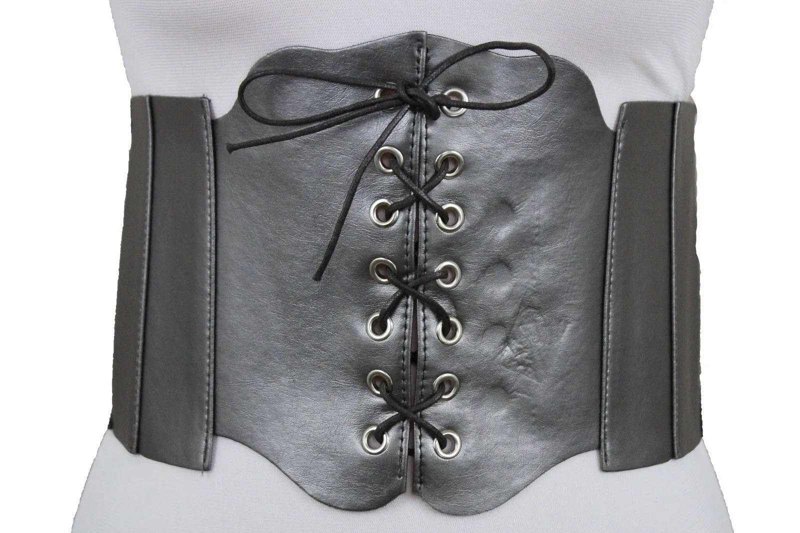 Faux Leather Wide Sexy High Waisted Corset Belt