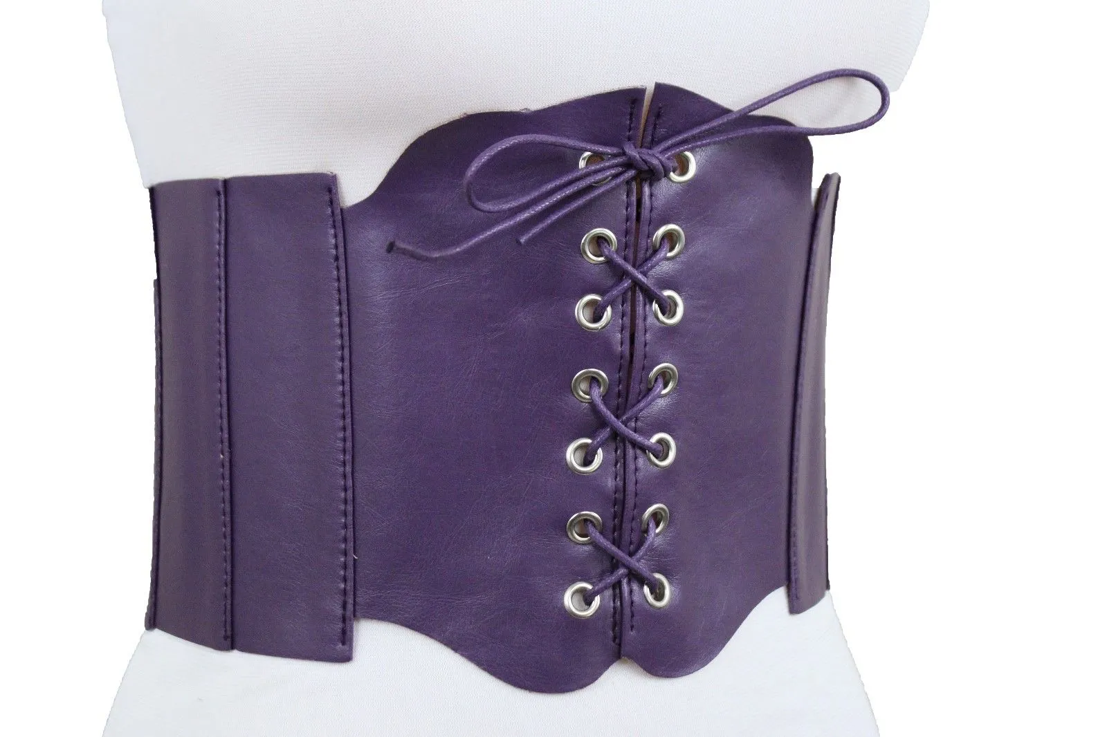 Faux Leather Wide Sexy High Waisted Corset Belt