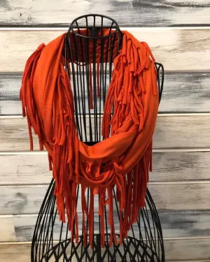 Fringe Tassel Scarf Burnt Orange