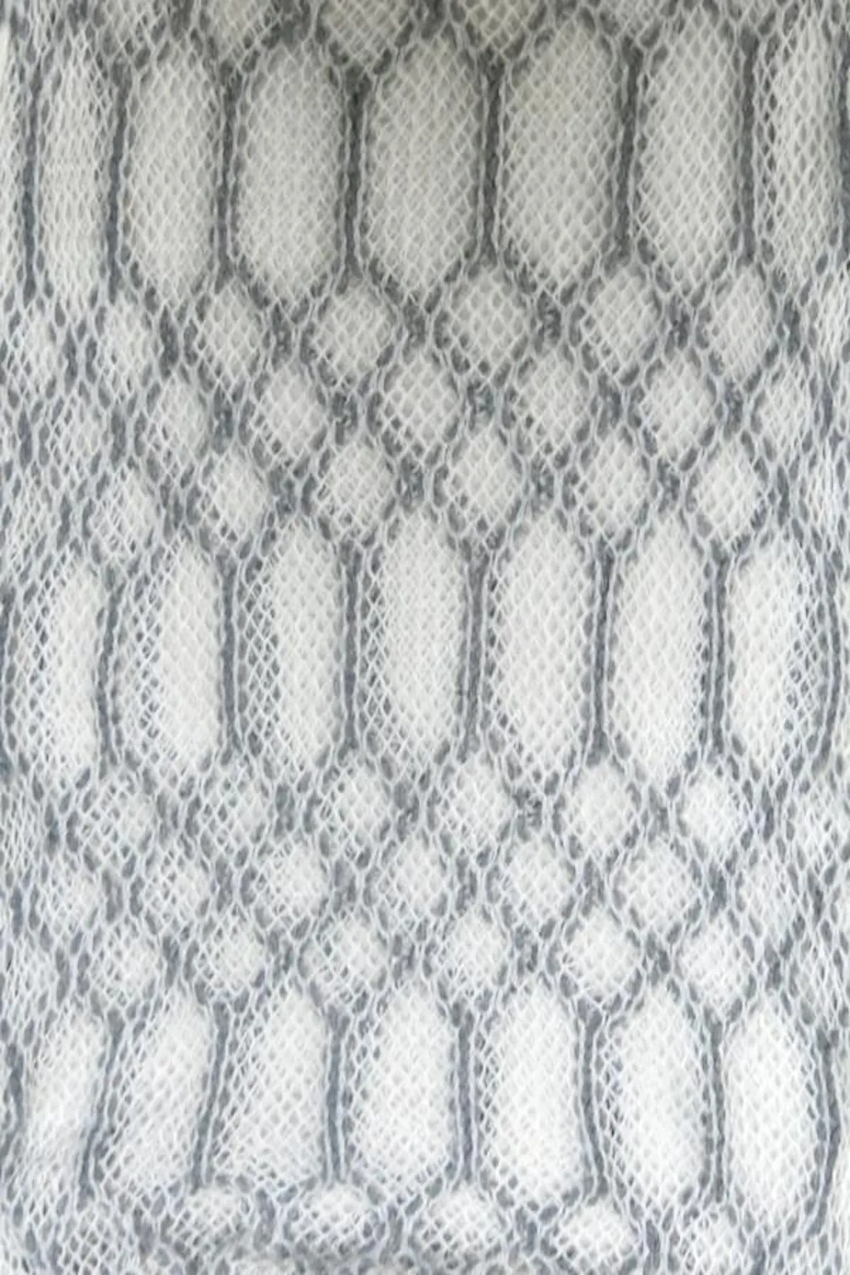 Hand Knit 2-Way Net Infinity Scarf in White by Spun