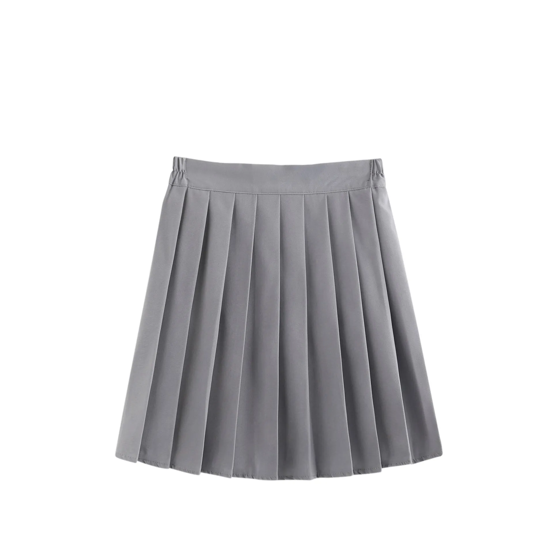 Japanese Sweet Look Uniform All-Matching College Solid Colored Pleated aSkirt Dress Skirt