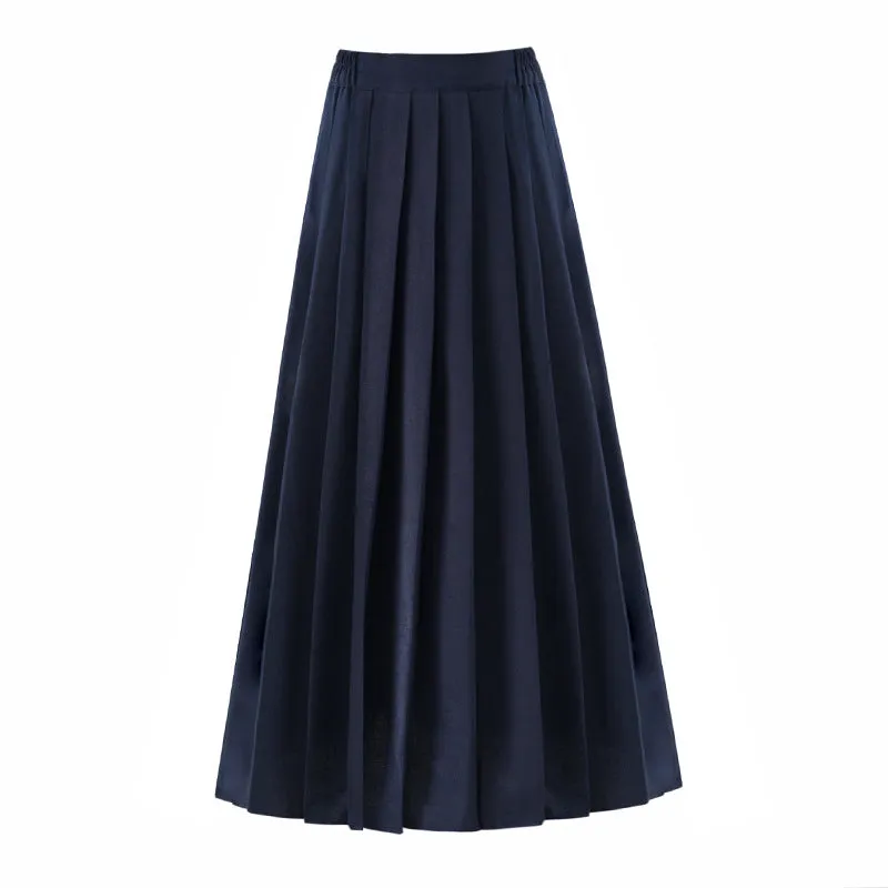 Japanese Sweet Look Uniform All-Matching College Solid Colored Pleated aSkirt Dress Skirt