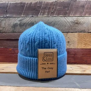 Jess & Lou Cornflower Unisex Cable Beanie Hat