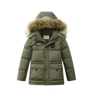 Kids Boys Winter Fashion Thick Padded Jacket - KBJC33727
