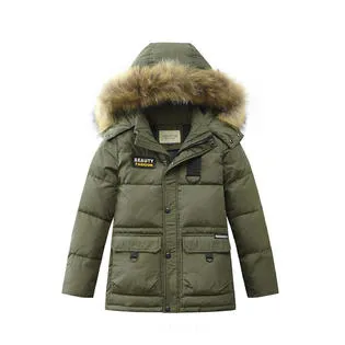 Kids Boys Winter Fashion Thick Padded Jacket - KBJC33727