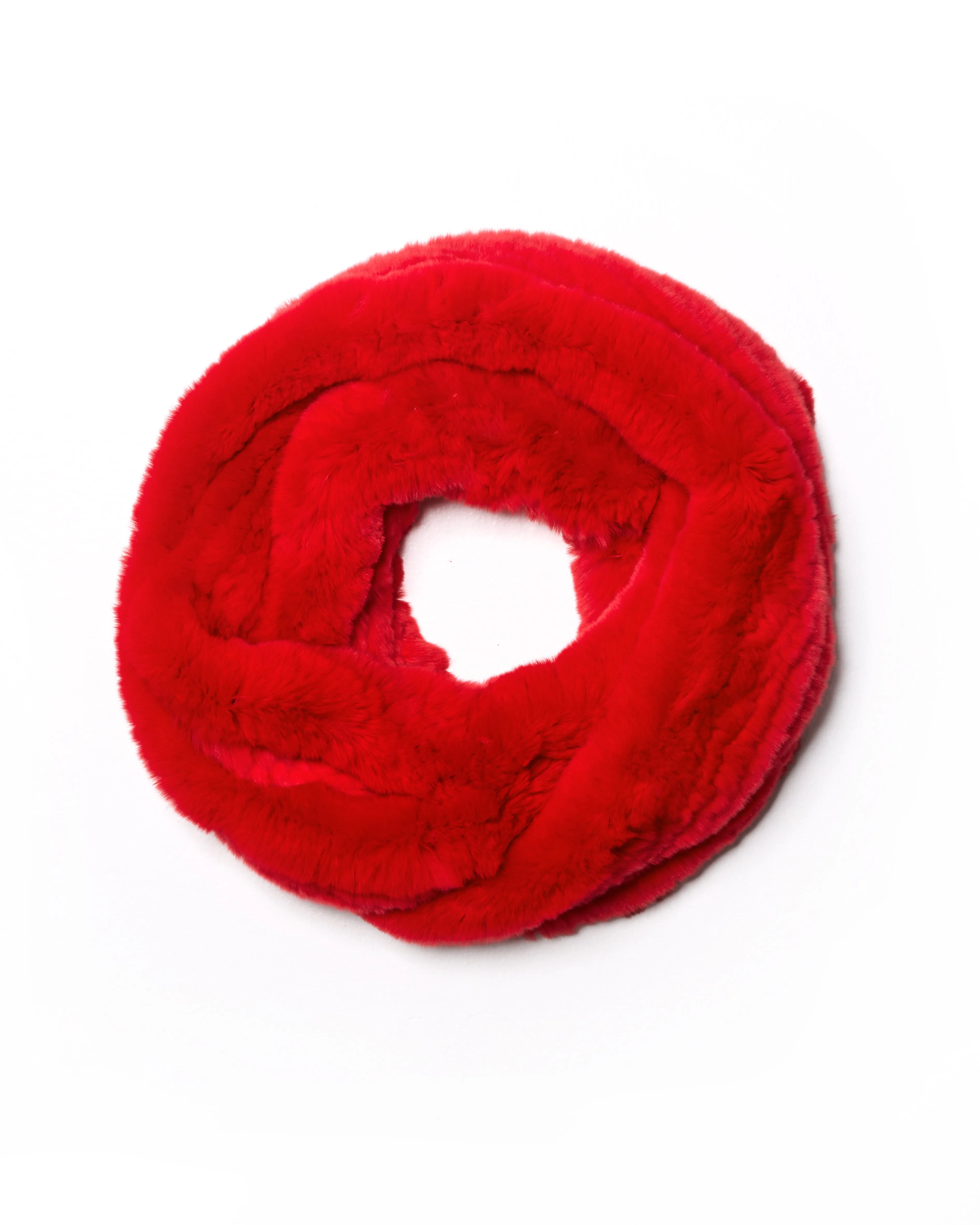Knitted Rex Rabbit Infinity Scarf