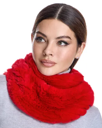 Knitted Rex Rabbit Infinity Scarf