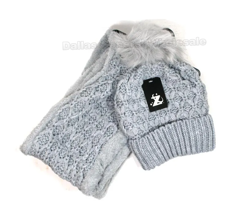 Ladies Thermal Beanie w/ Circle Scarf Gift Set Wholesale