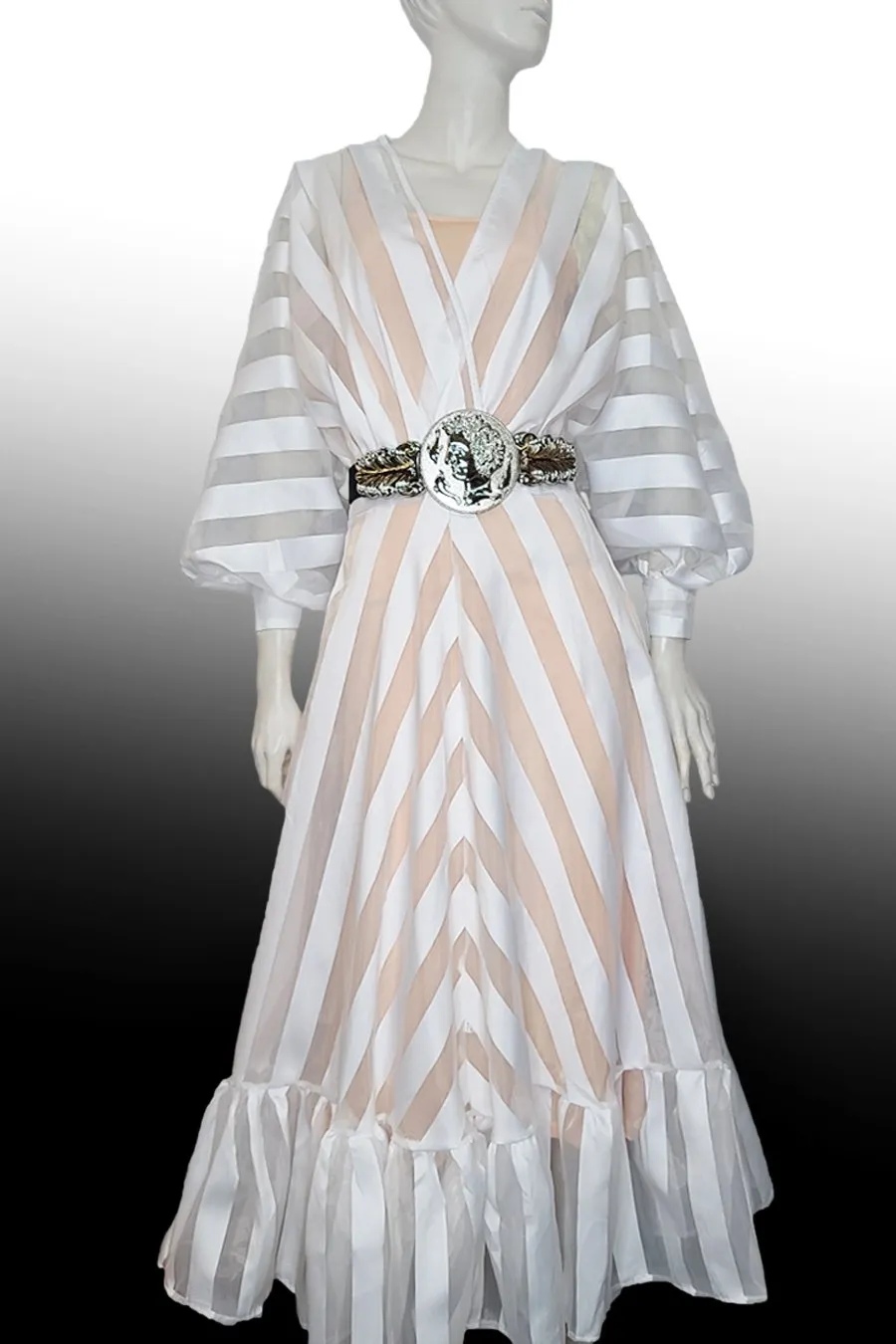 Lantern Sleeve Maxi Dress
