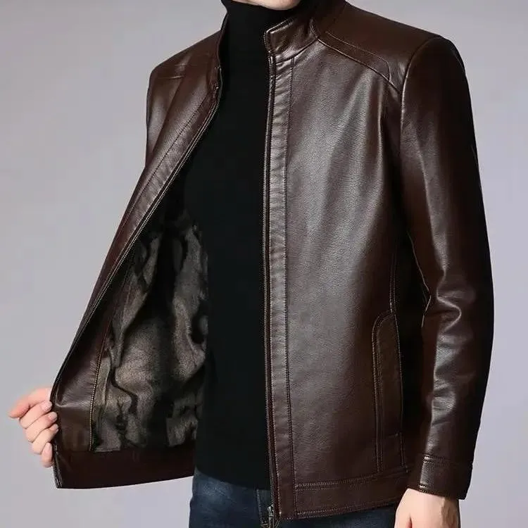Leather Jacket Spring Autumn Men's Classic Oversized Sheepskin Tops Loose Big Size Real Leather Jacket Fat Leather Outerwear S4360116