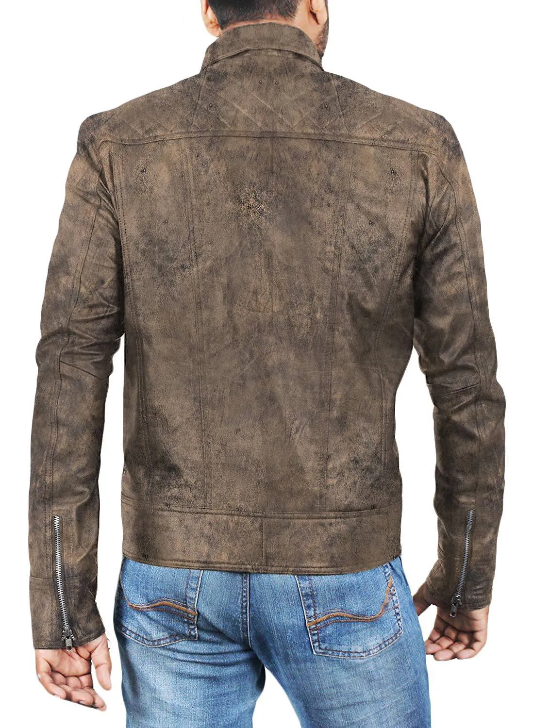 Leather Jackets Hub Mens Genuine Lambskin Leather Jacket (Black, Classic Jacket) - 1501153