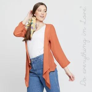 Lightweight Sheer  Kimono with Shark Bite Hem