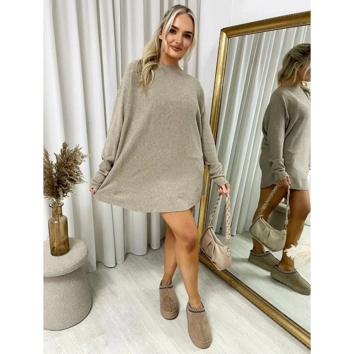 Loose Long Sleeve Knitted Jumper
