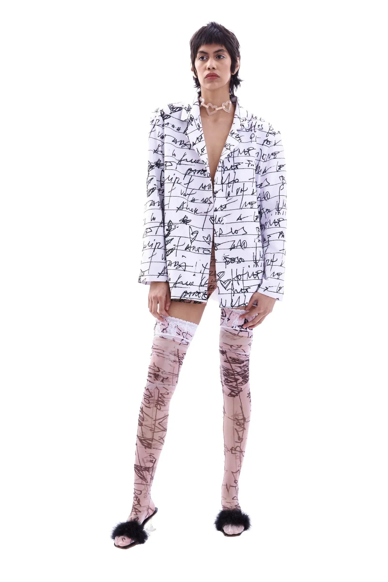 Madness - Amor De Verano Blazer: White & Black