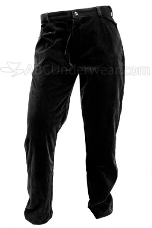 Mens Black Velvet Pants
