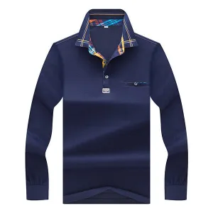 Mens Stylish Printed Collar Polo Shirt