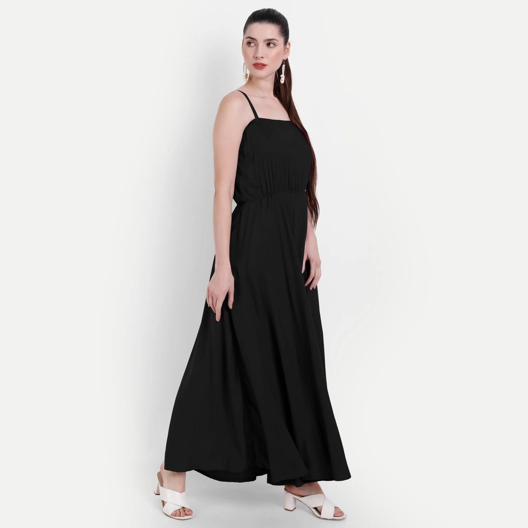 Midnight Elegance Maxi Dress