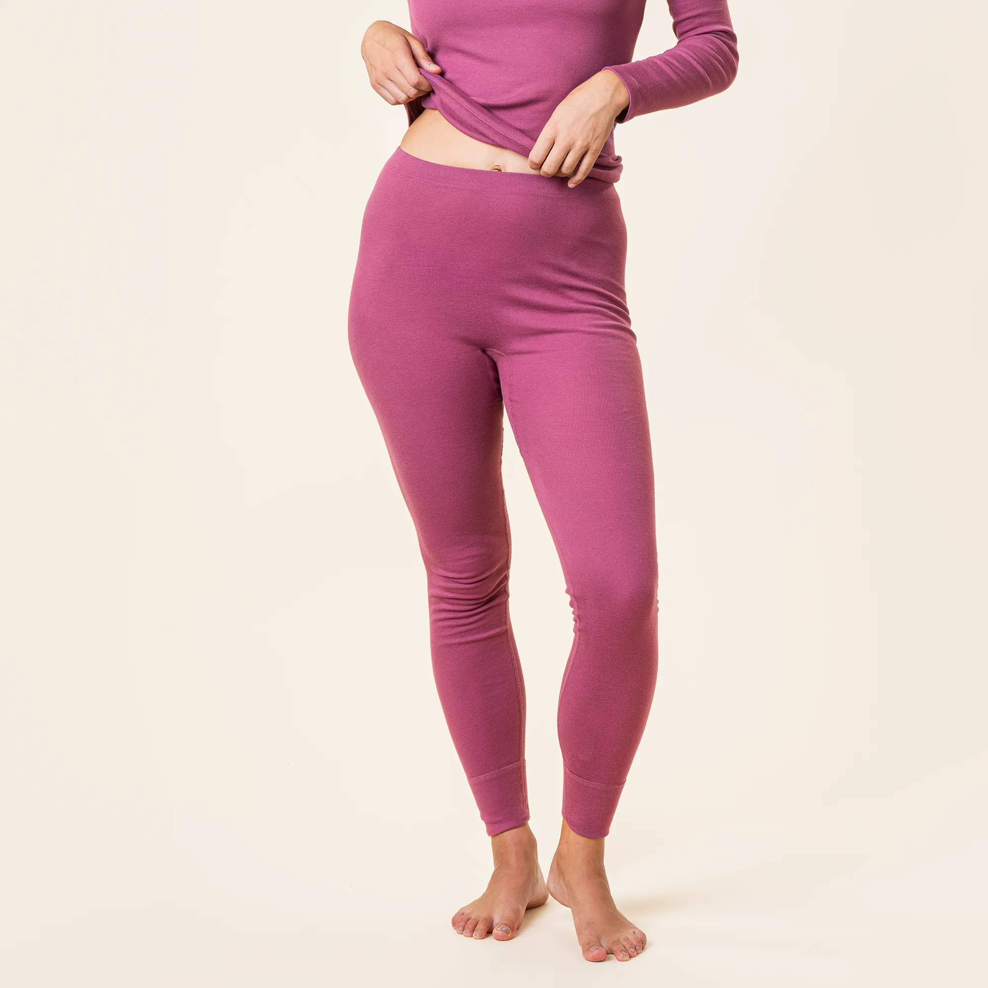Organic Cotton Base Layer Leggings: Womens