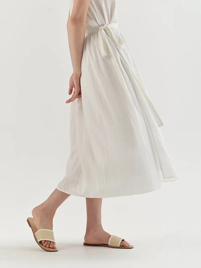 Pleated Wrap Skirt