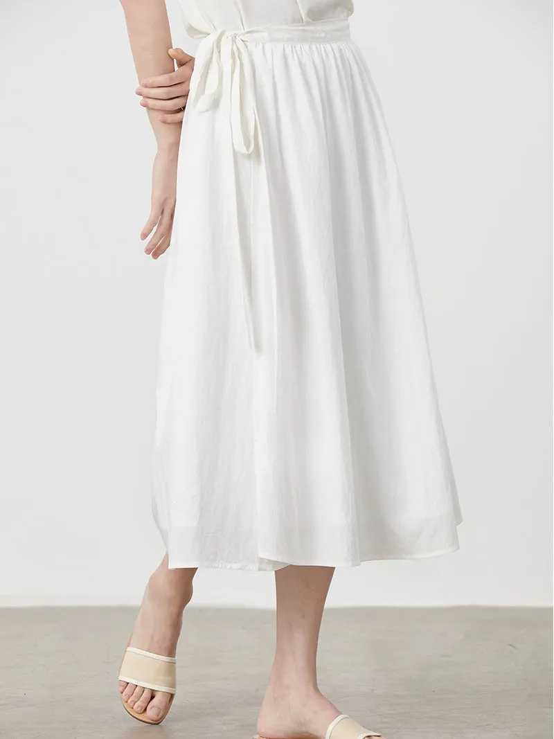 Pleated Wrap Skirt