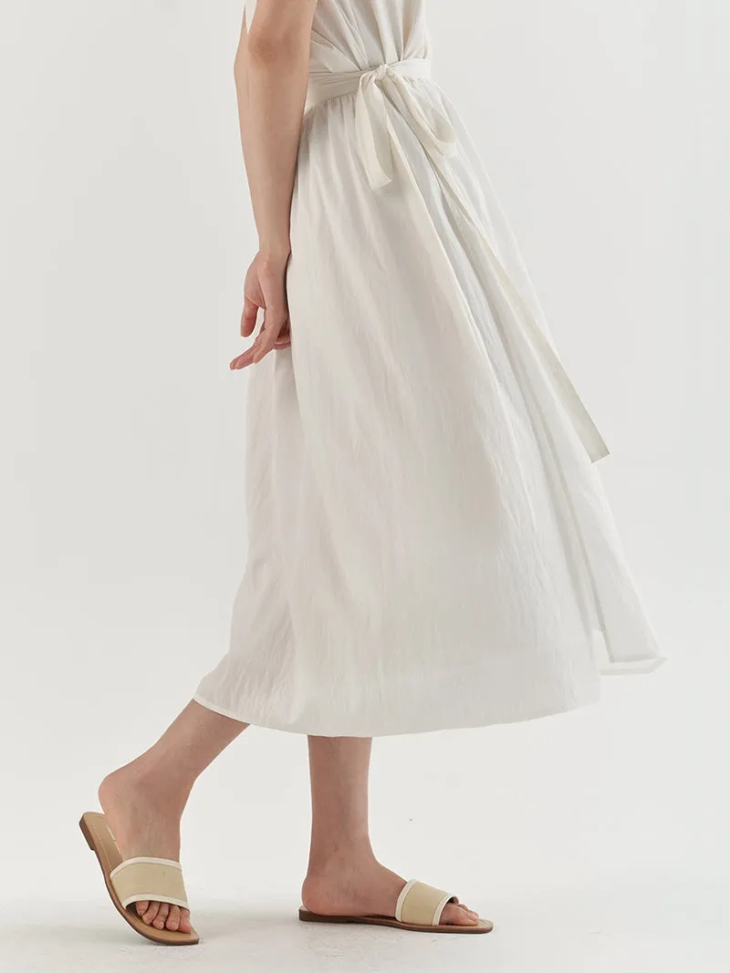 Pleated Wrap Skirt