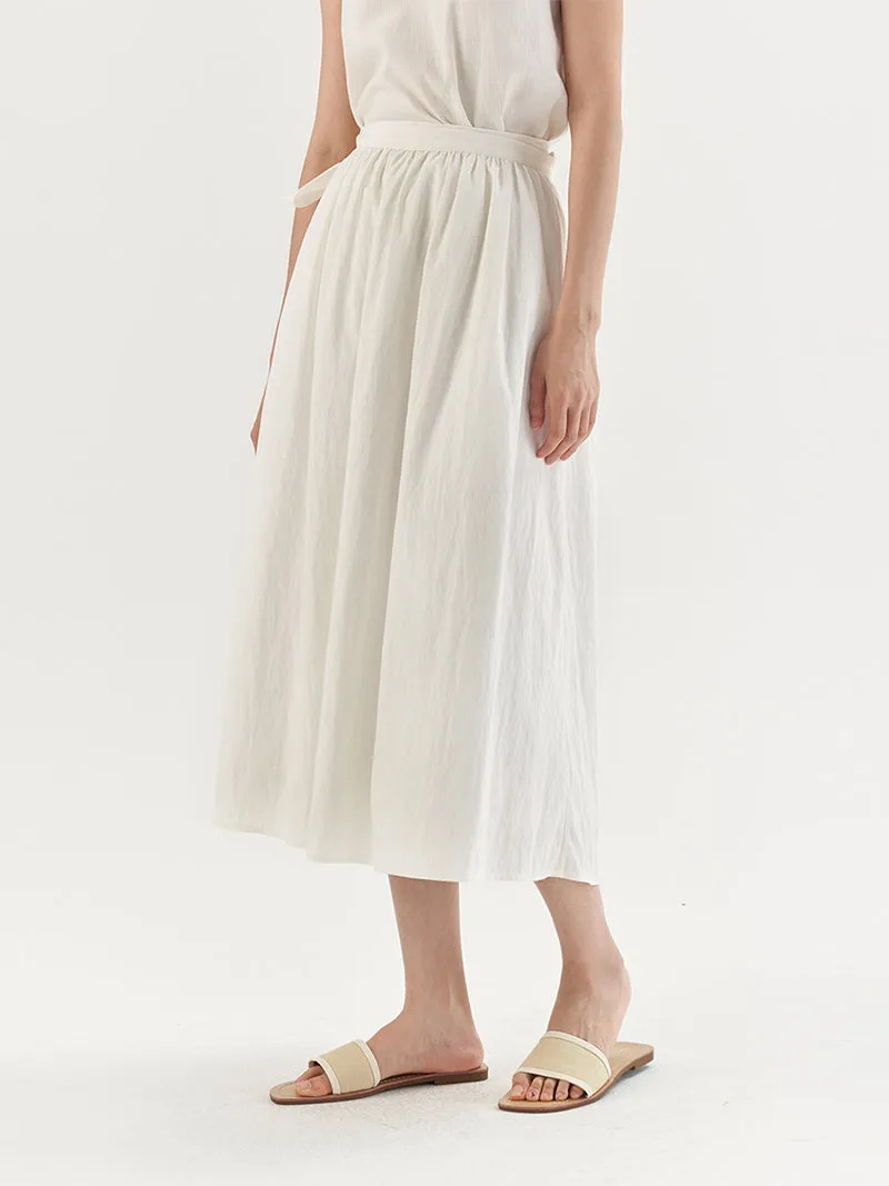 Pleated Wrap Skirt