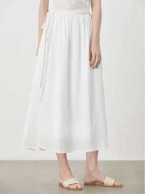 Pleated Wrap Skirt