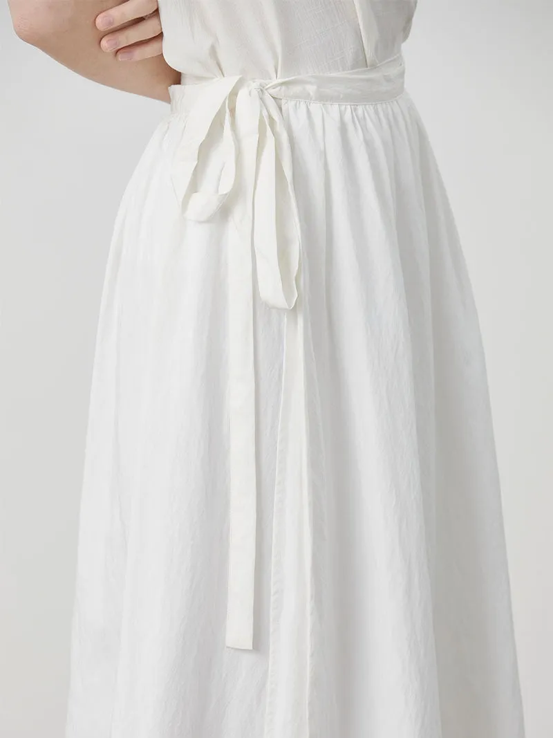 Pleated Wrap Skirt
