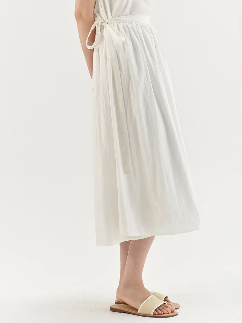 Pleated Wrap Skirt