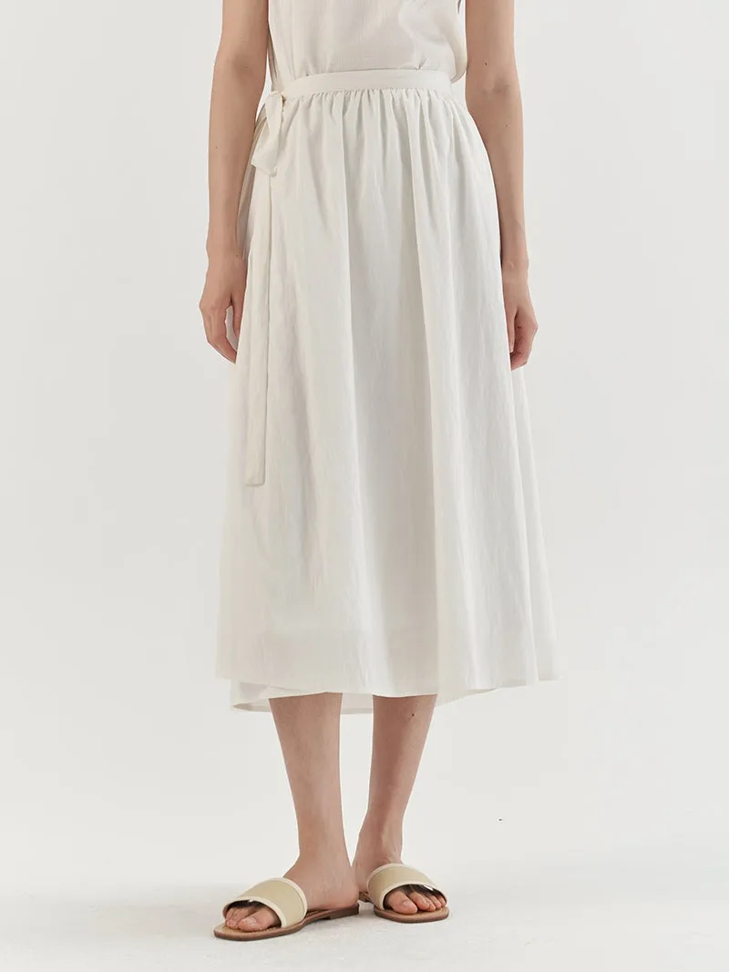 Pleated Wrap Skirt