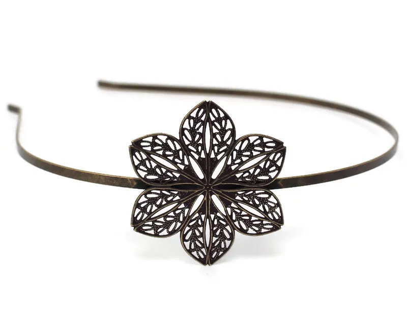 Plucky - Filigree Flower, Comfortable Headband