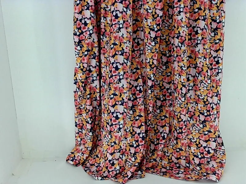 Room Of Fashion Floral V Neck Short Sleeve Dress 3XLarge